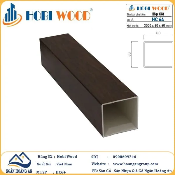Thanh Lam Trang Trí Nhựa Giả Gỗ Hobi Wood 60x60